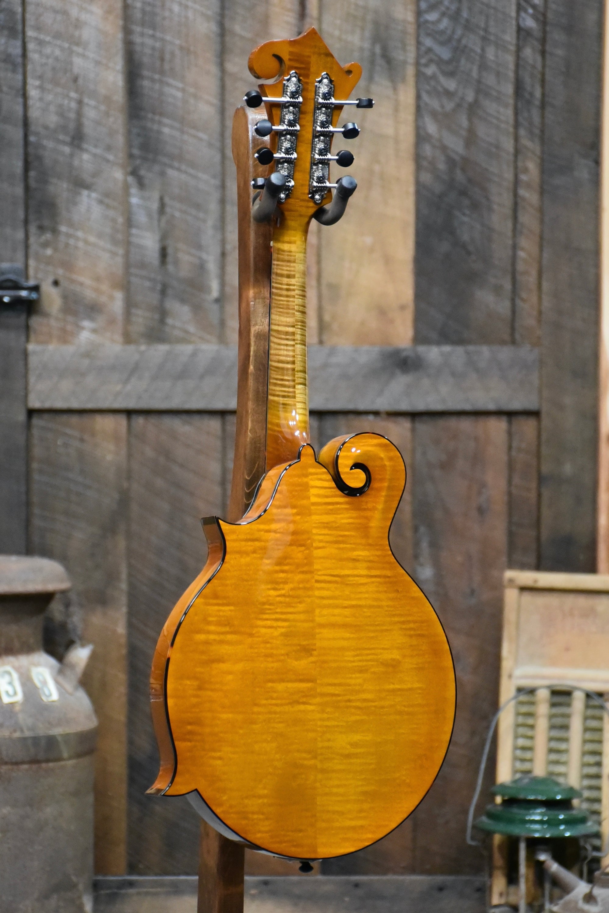Northfield Big Mon Wide-Nut Amber F-Style Mandolin With Two Piece Back and Case