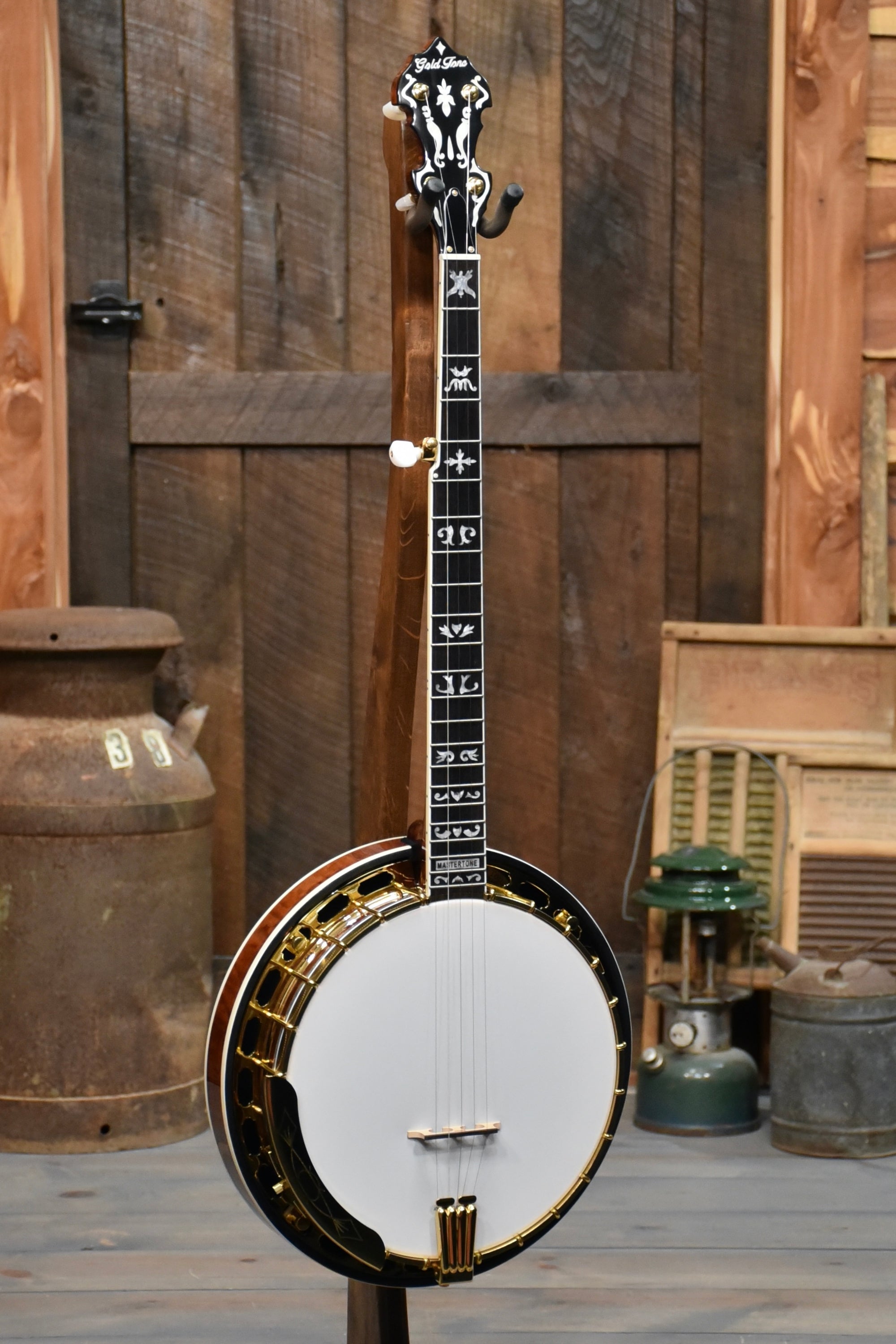 Gold Tone Mastertone™ OB-Grandee: Orange Blossom Grandee Resonator Banjo with Flying Eagle Inlay and With Case