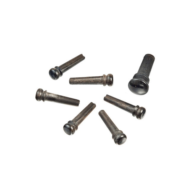 D'Addario PWPS1 Ebony Bridge Pins with End Pin Set