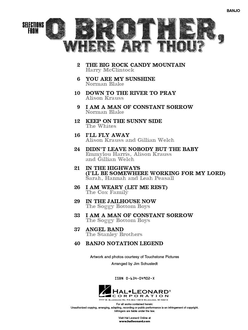 O Brother, Where Art Thou? Banjo Book