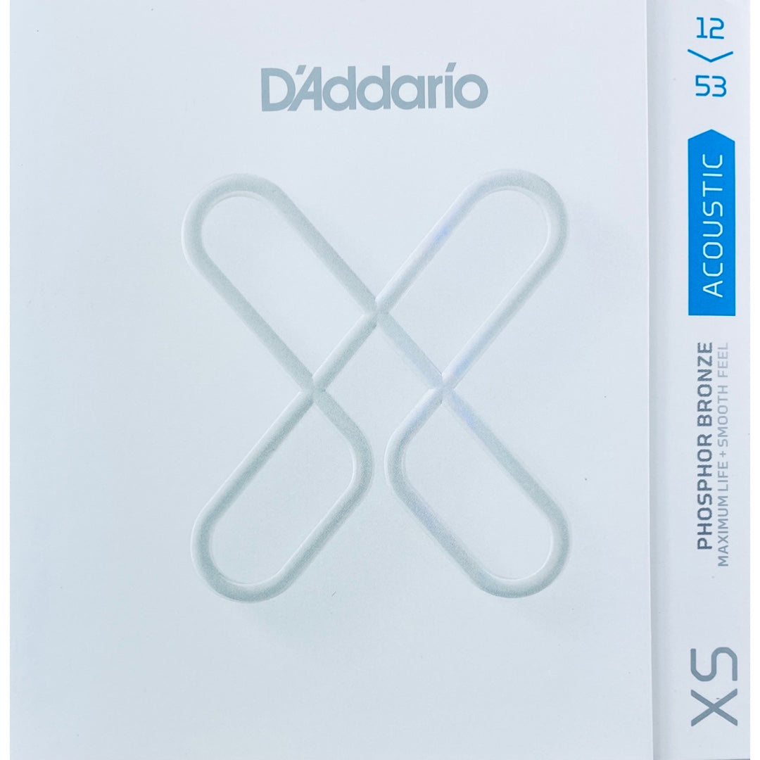 D'Addario XSAPB1253 XS Series Acoustic Phosphor Bronze, Light 12-53