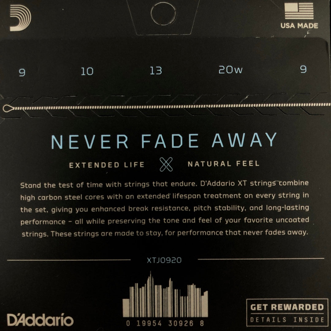 D’Addario XTJ0920 Nickel Light 09-20 Banjo Strings