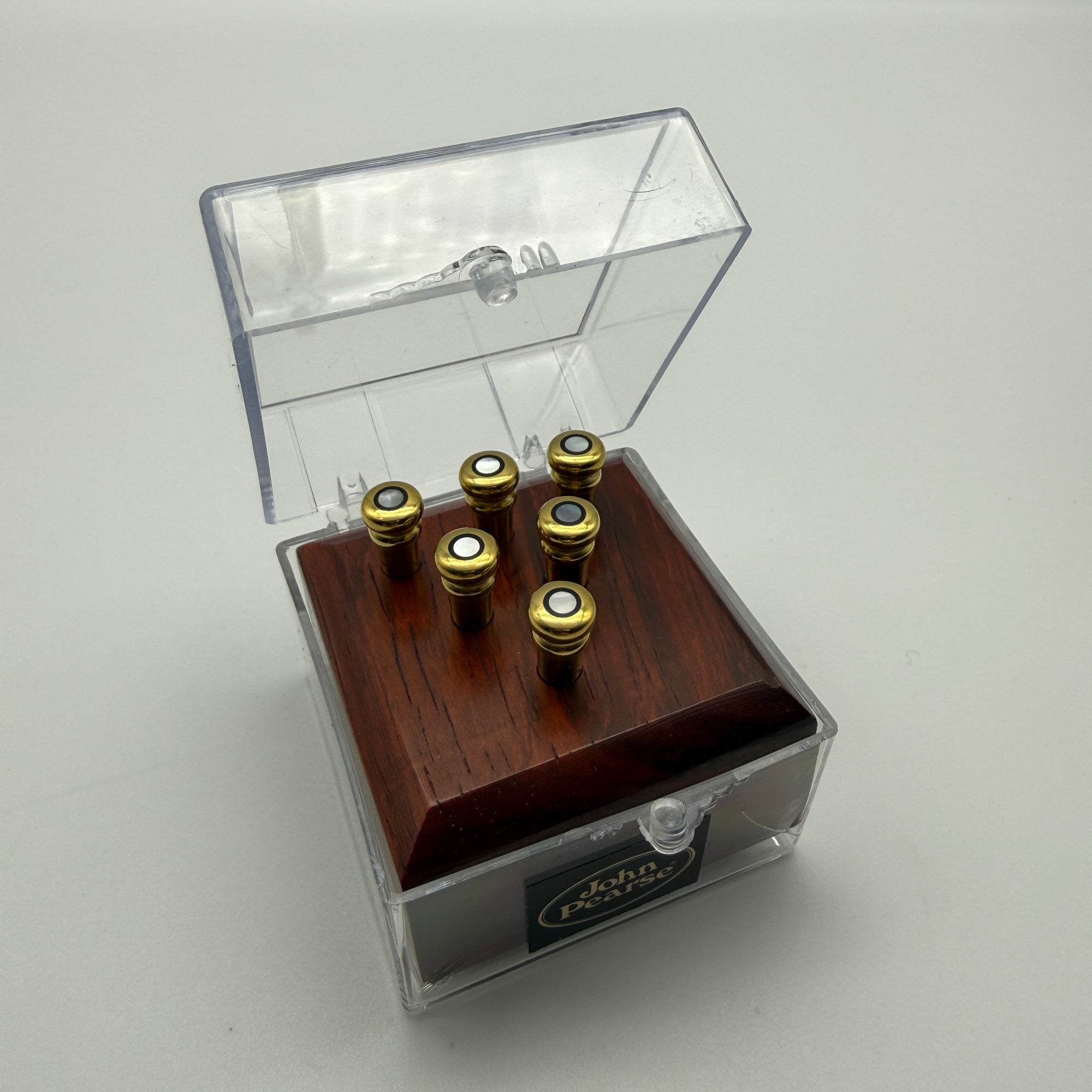 John Pearse Kingpins Slotted Brass Bridge Pins With French Eye - Set of 6