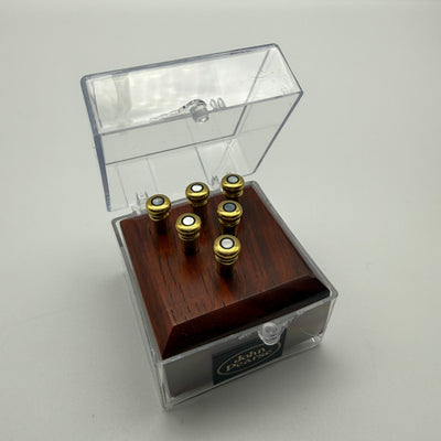 John Pearse Kingpins Slotted Brass Bridge Pins With French Eye - Set of 6