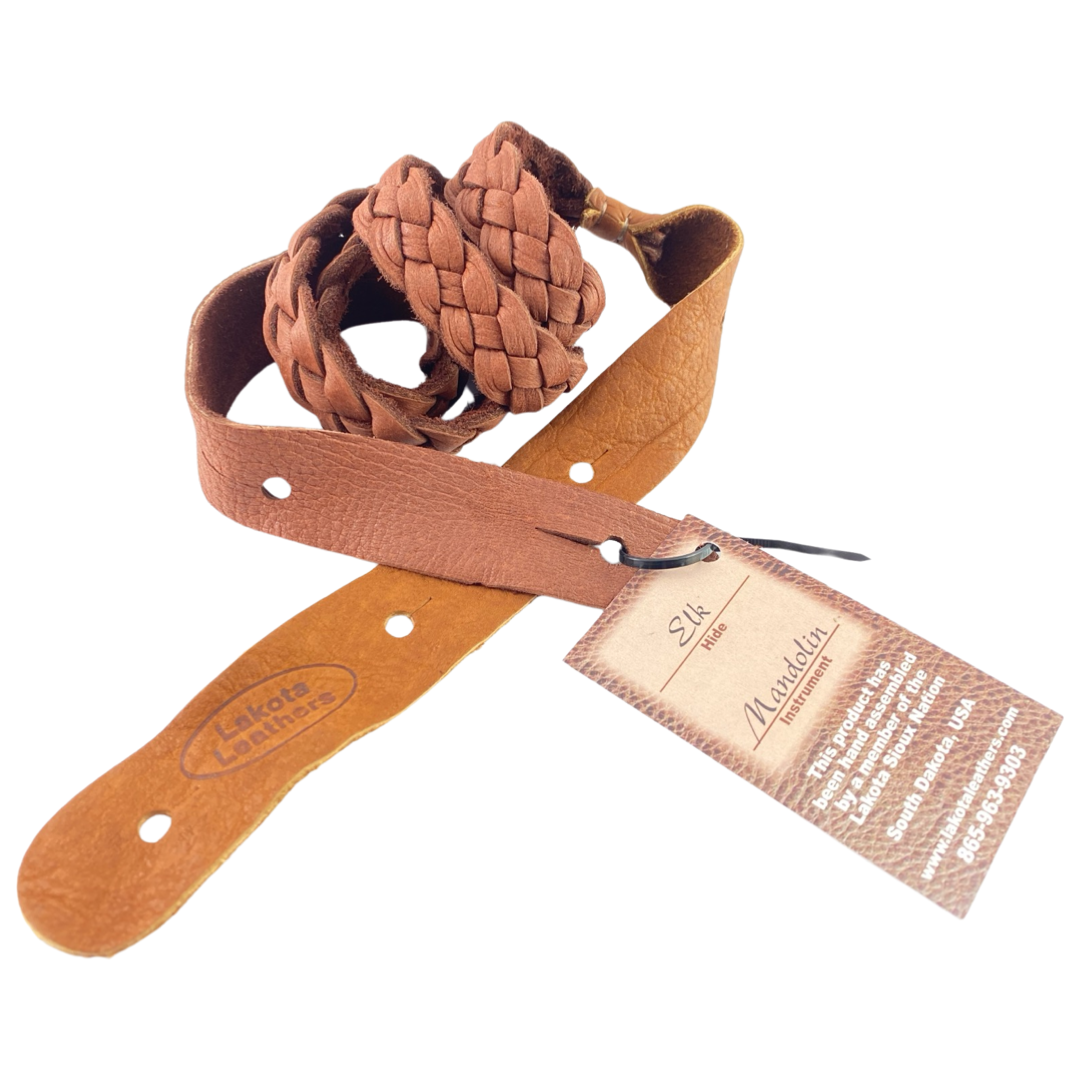 【Anyone more】Taron String Side Slit Ribbon Strap S/S T Lakota Flat Braided Mandolin Strap With Strap Button Ends