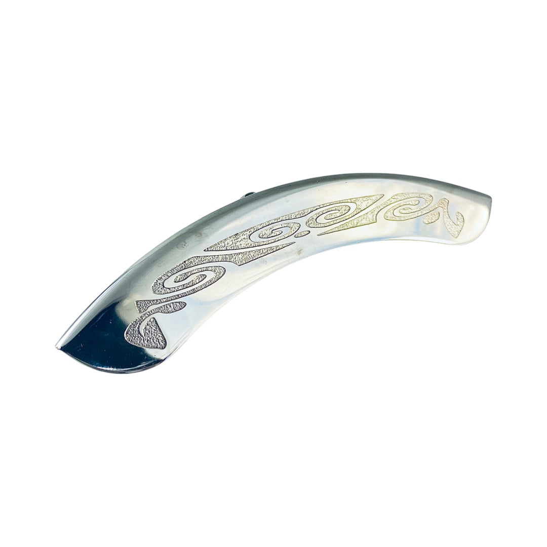 Triple Cobalt Plated Brass Engraved Armrest