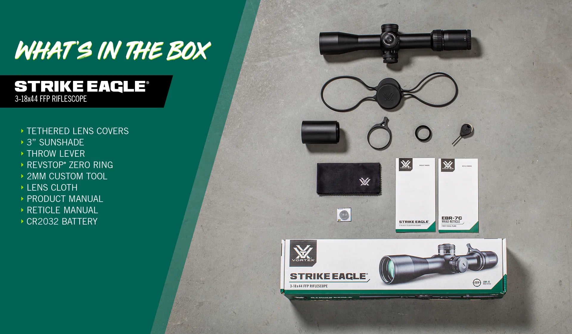 Vortex Strike Eagle® 3-18x44 FFP EBR-7C Scope - MOA