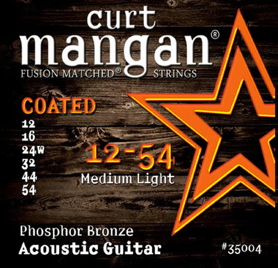 Curt Mangan Coated Phosphor Bronze Acoustic Guitar Strings - Select Gauge
