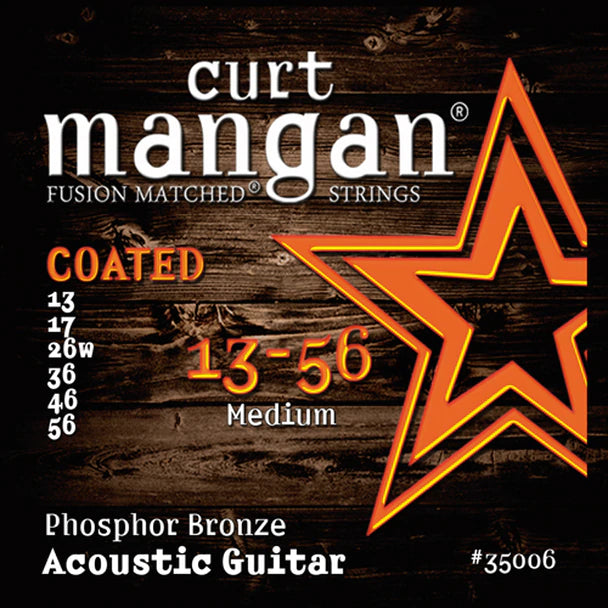 Curt Mangan Coated Phosphor Bronze Acoustic Guitar Strings - Select Gauge