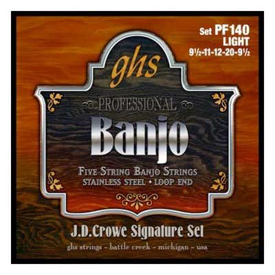 GHS PF140 JD Crowe Signature Studio Light Stainless 5-String Banjo Strings