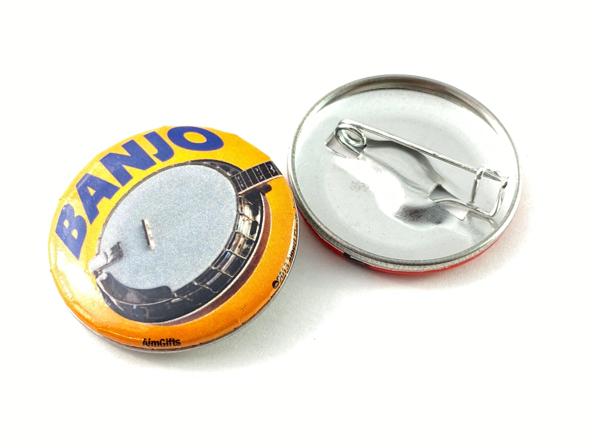 Musical Instrument Button/Pin (Banjo, Guitar)