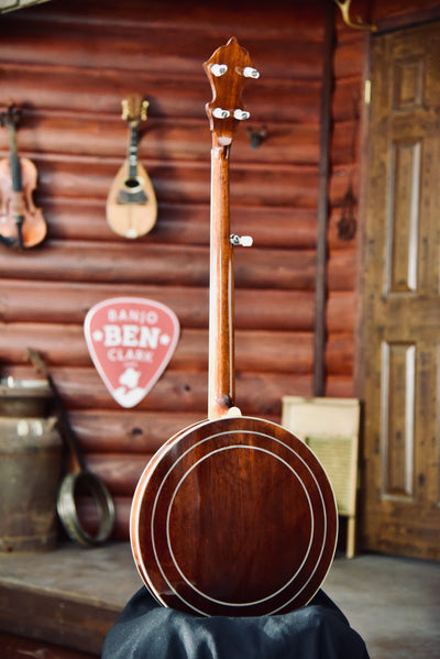 Stelling Crusader Mahogany Old Wood Rim 5-String Bluegrass Banjo with Case