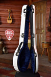 Calton Cases Bluegrass Resonator Banjo Flight Case - White With Blue Interior