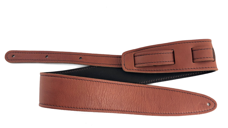 El Dorado Durango Suave Leather Guitar Strap (Cognac/Chocolate)