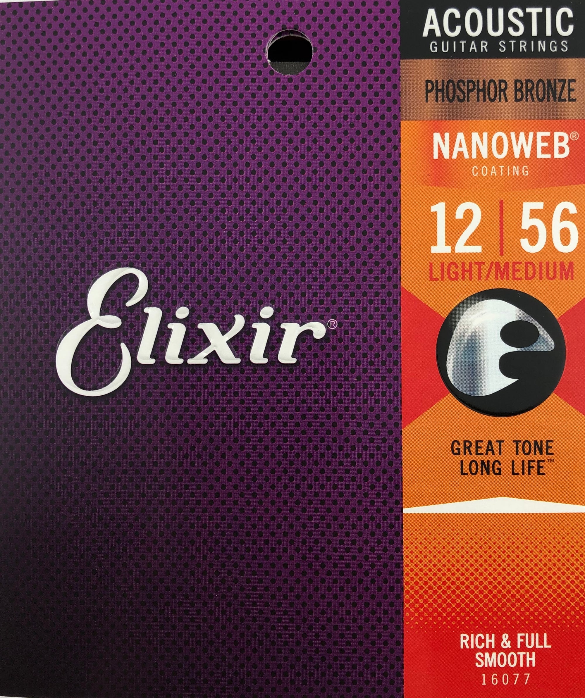 Elixir Nanoweb Phosphor Bronze Acoustic Guitar Strings Banjo