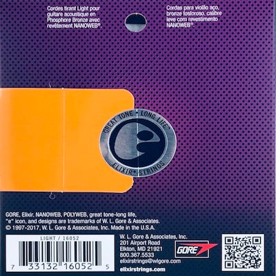 Elixir Nanoweb Phosphor Bronze Acoustic Guitar Strings