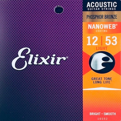 Elixir Nanoweb Phosphor Bronze Acoustic Guitar Strings