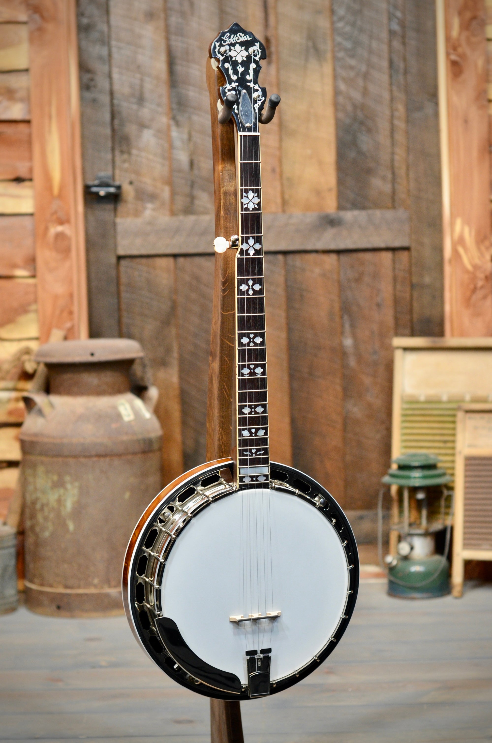 Gold Star GF-100HF "Hearts & Flowers" Resonator Banjo With Case