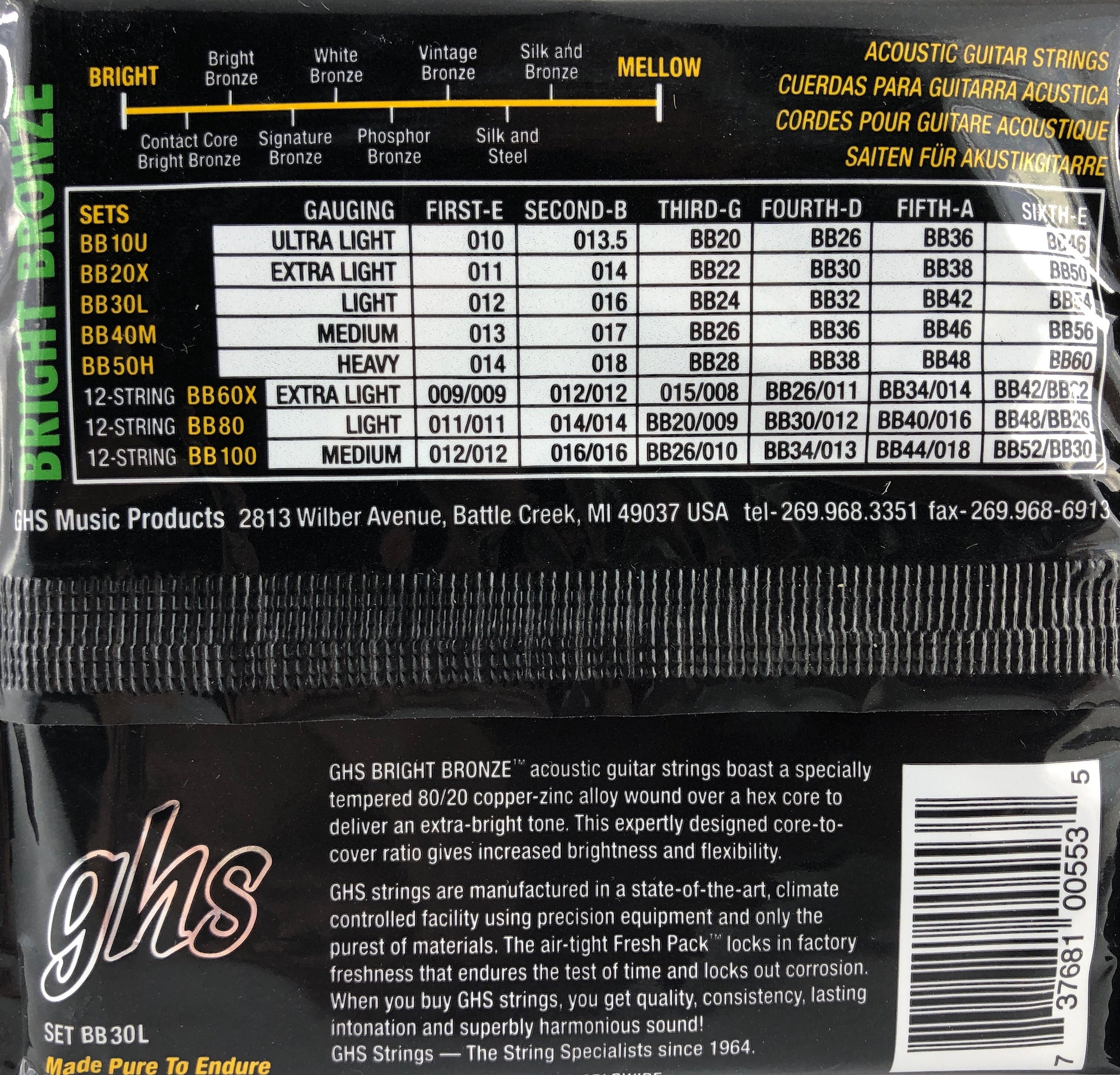Ghs acoustic shop strings