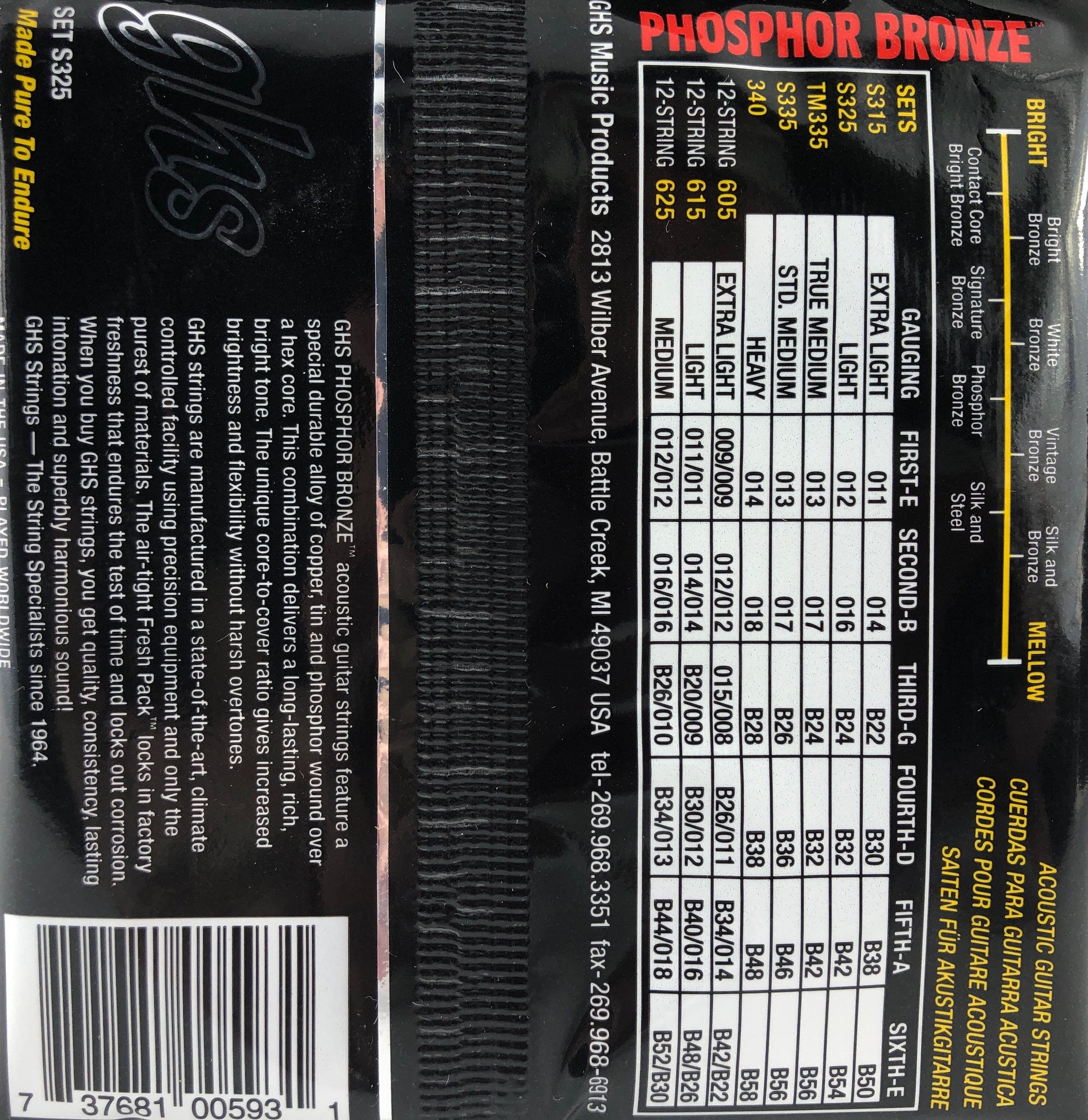Ghs phosphor bronze acoustic guitar strings cheap