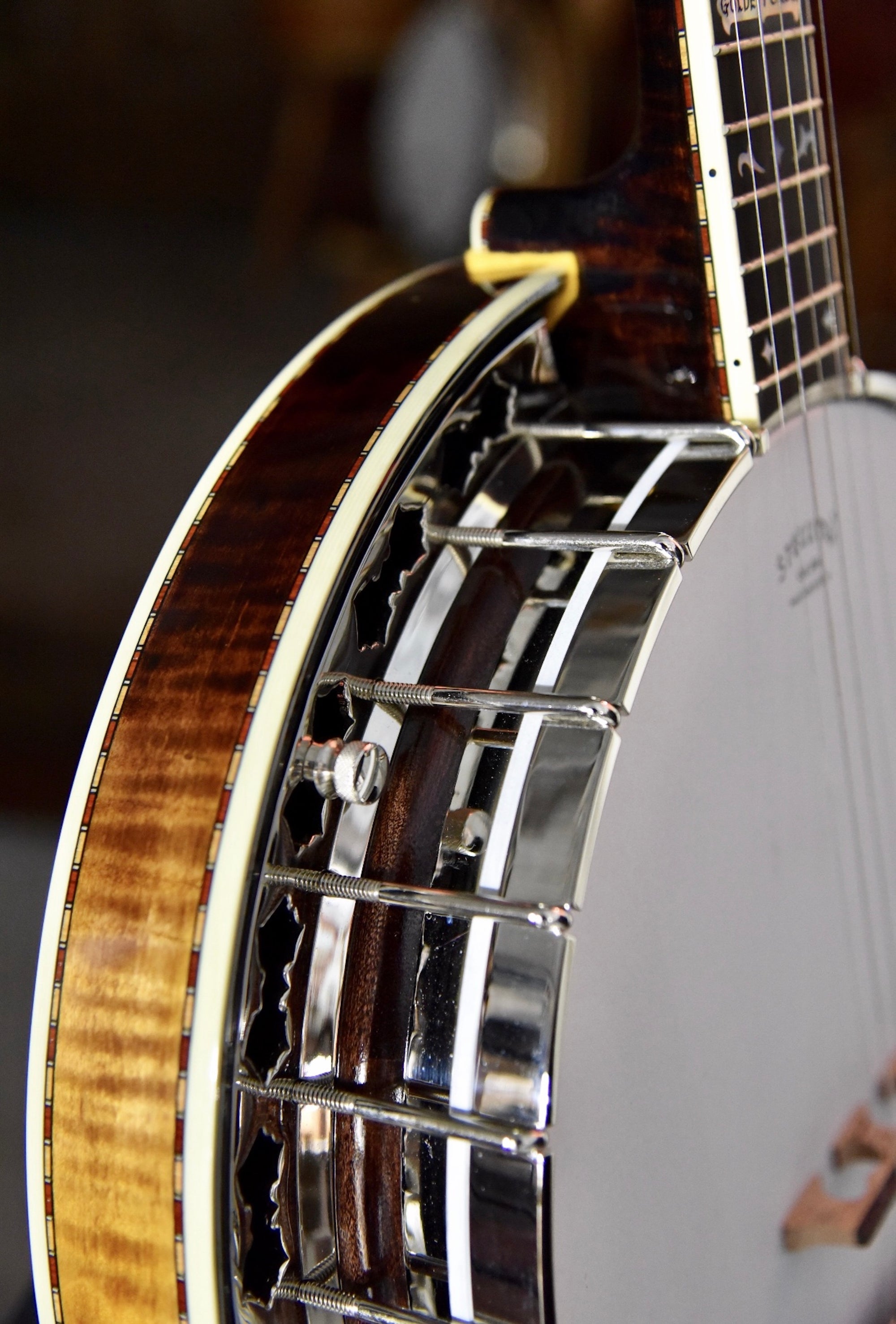 Stelling Maple Golden Cross Old Wood Rim 5-String Bluegrass Banjo with Case