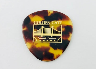Golden Gate Rounded Imitation Tortoise Flat Pick