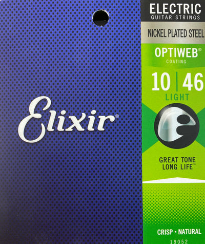 Elixir 19052 Optiweb 10/46 Nickel Plated Steel Light Electric Guitar Strings