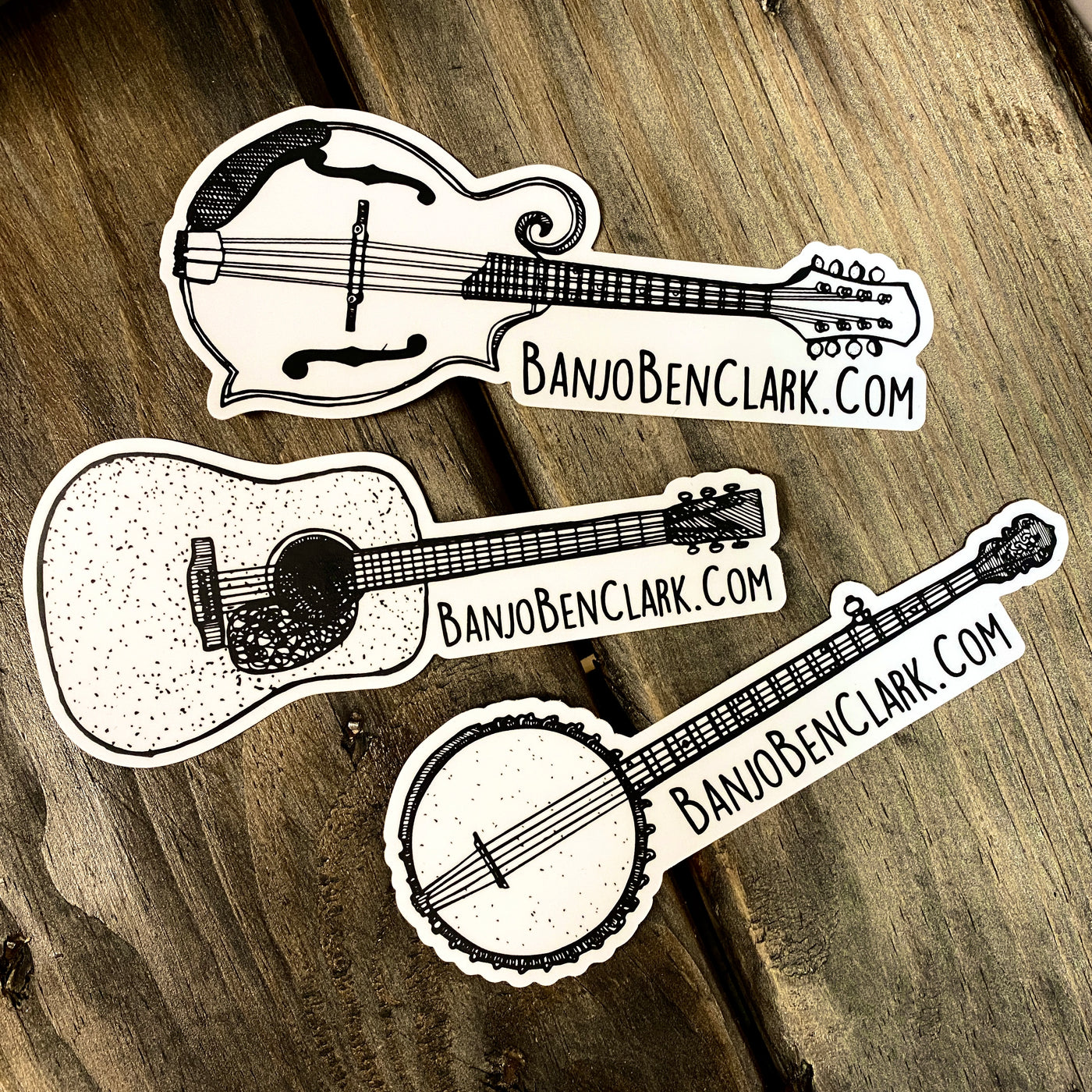 Banjo Ben Clark Instrument Case Sticker (Sold Individually)