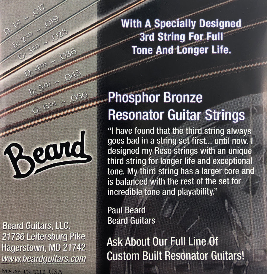 Beard Special 28's Phosphor Bronze Resonator Guitar Strings