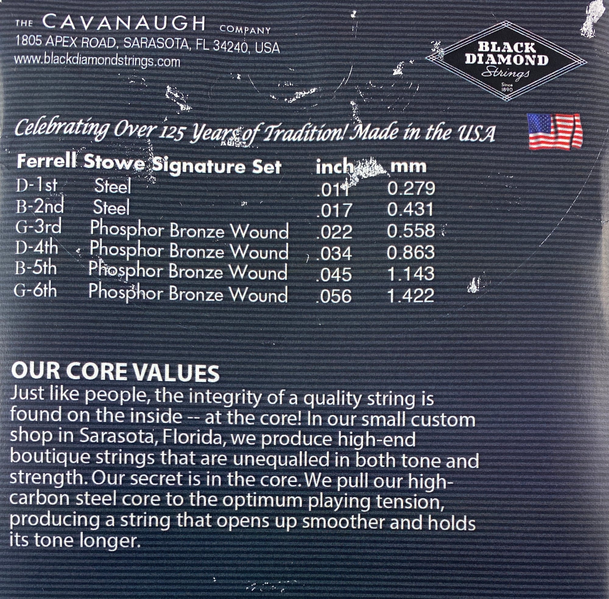 Ferrell Stowe Signature Black Diamond Light Gauge Resonator Guitar Strings