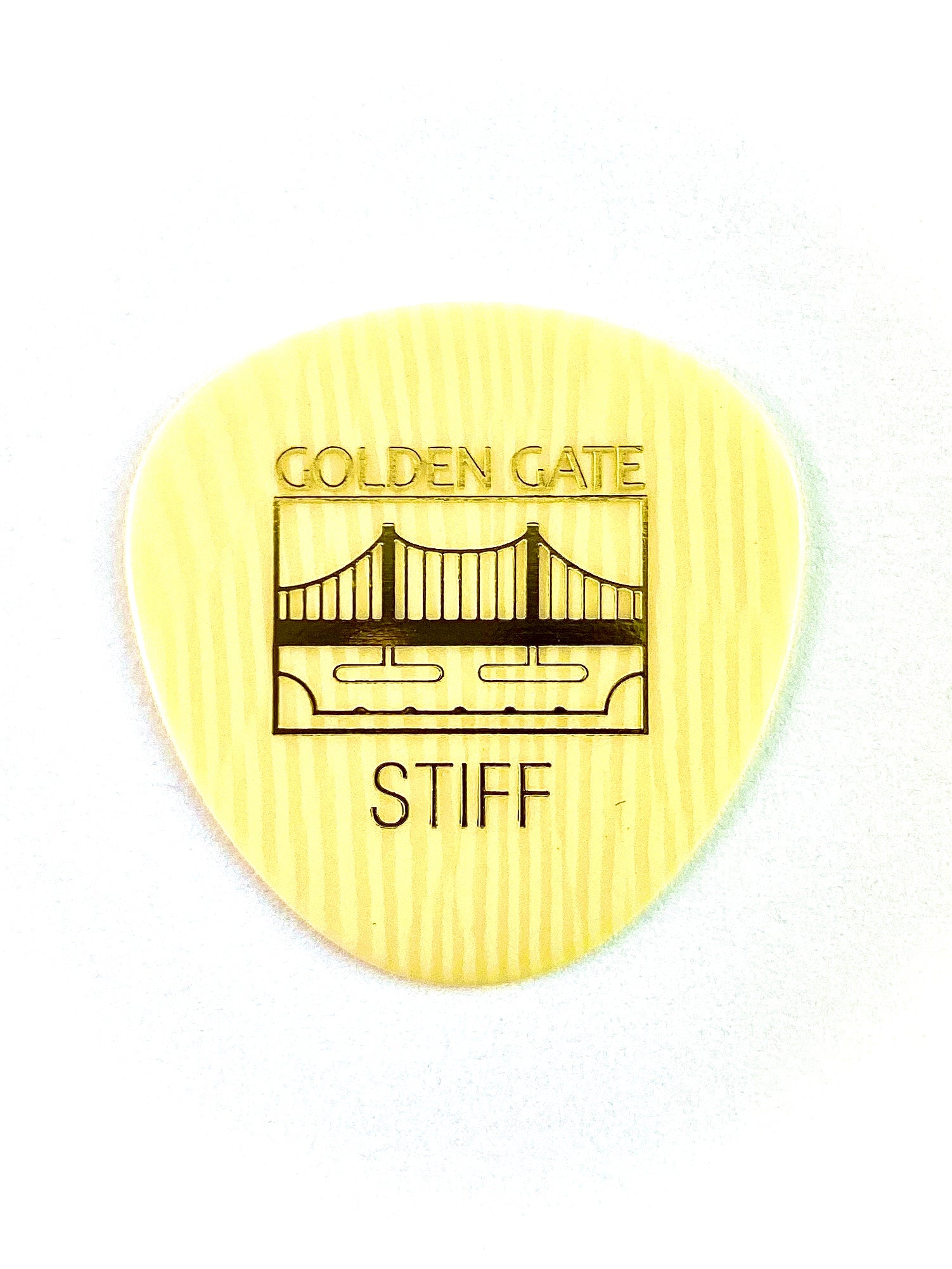 Golden Gate Rounded Ivoroid Flat Pick