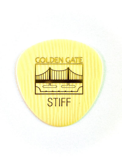 Golden Gate Rounded Ivoroid Flat Pick