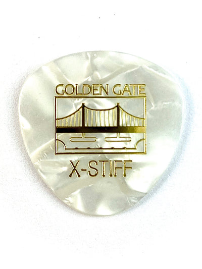 Golden Gate Rounded Pearloid Flat Pick