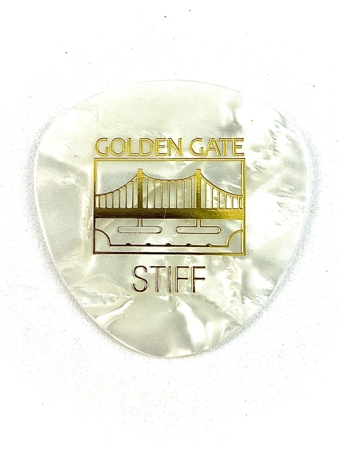 Golden Gate Rounded Pearloid Flat Pick