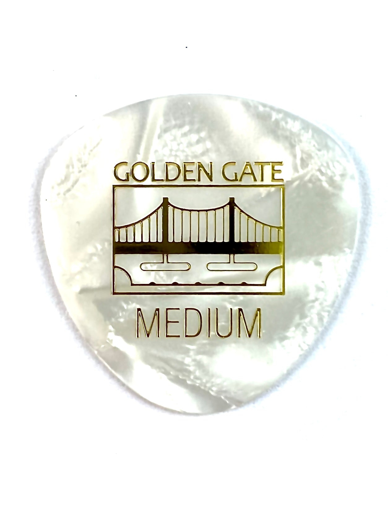 Golden Gate Rounded Pearloid Flat Pick