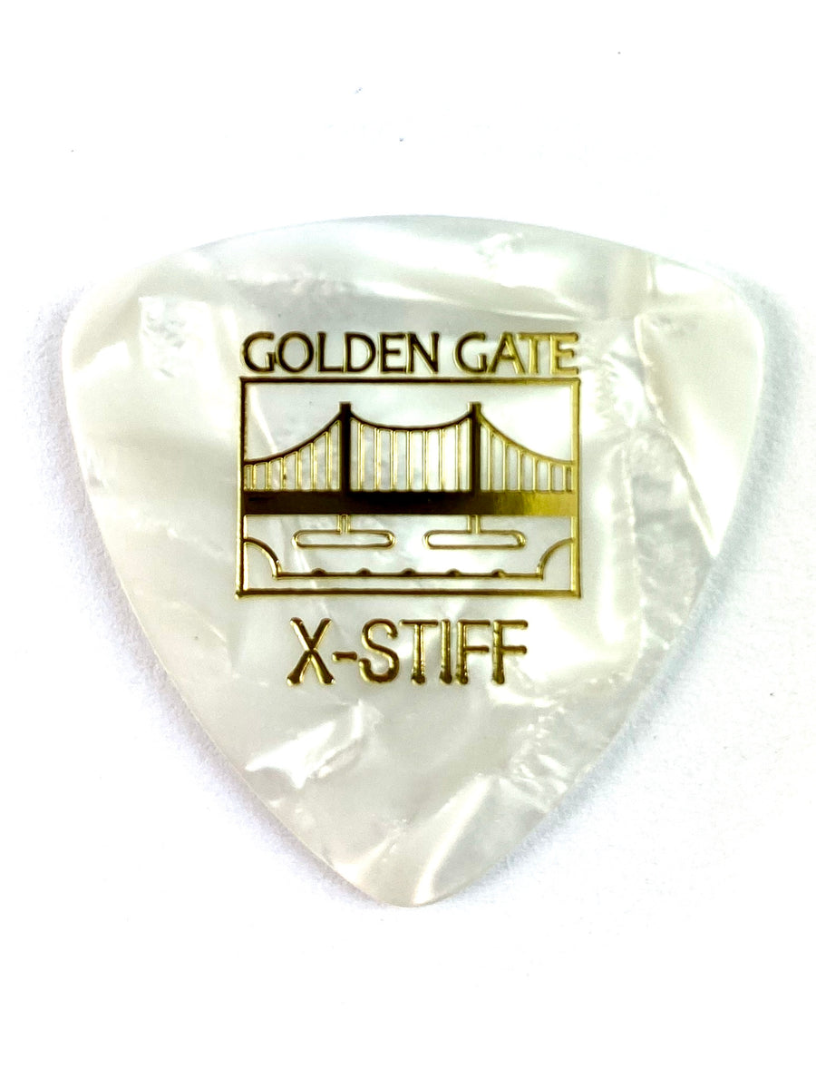Golden Gate Triangular Pearloid Flat Pick