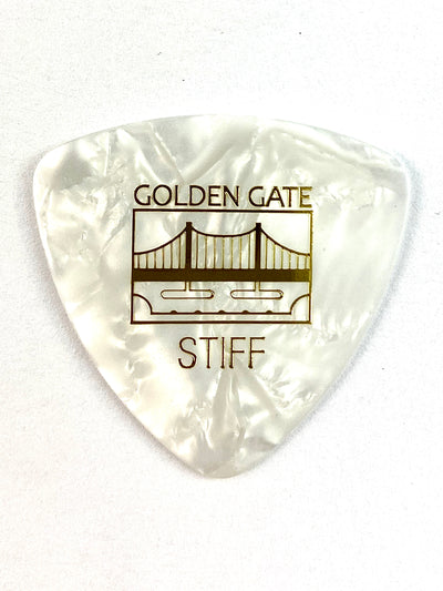 Golden Gate Triangular Pearloid Flat Pick