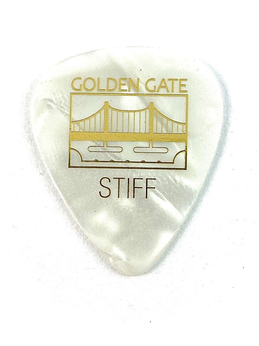 Golden Gate Standard Teardrop Pearloid Flat Pick