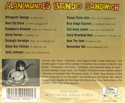 Alan Munde's Banjo Sandwich Cd