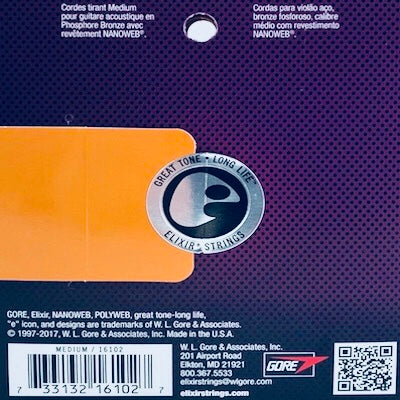 Elixir Nanoweb Phosphor Bronze Acoustic Guitar Strings
