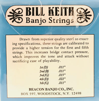 Bill Keith Medium Light Steel Wound 5-String Banjo Strings