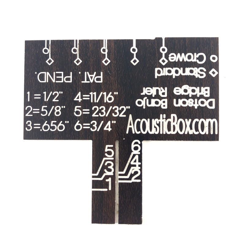 Dotson Banjo Bridge Ruler - Banjo Ben's General Store