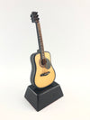 Mini 6" Guitar With Pickguard On Stand - Decor