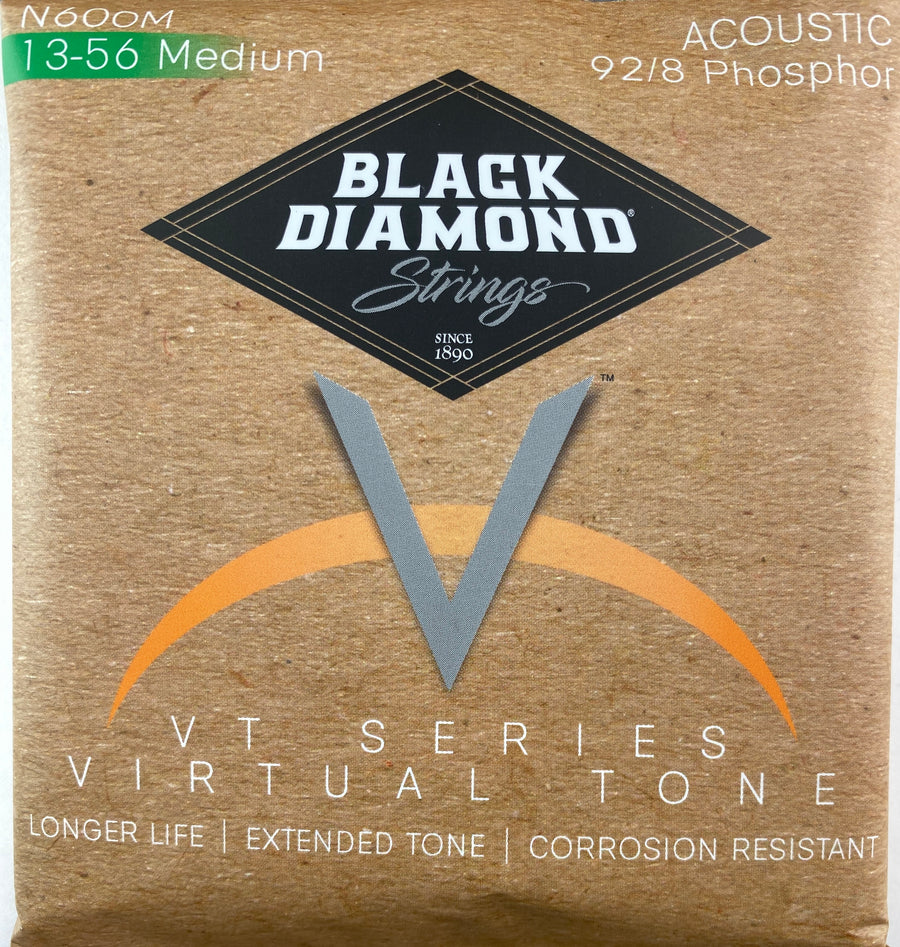 Black Diamond N600M Acoustic Guitar Strings - Phosphor Bronze Medium Gauge