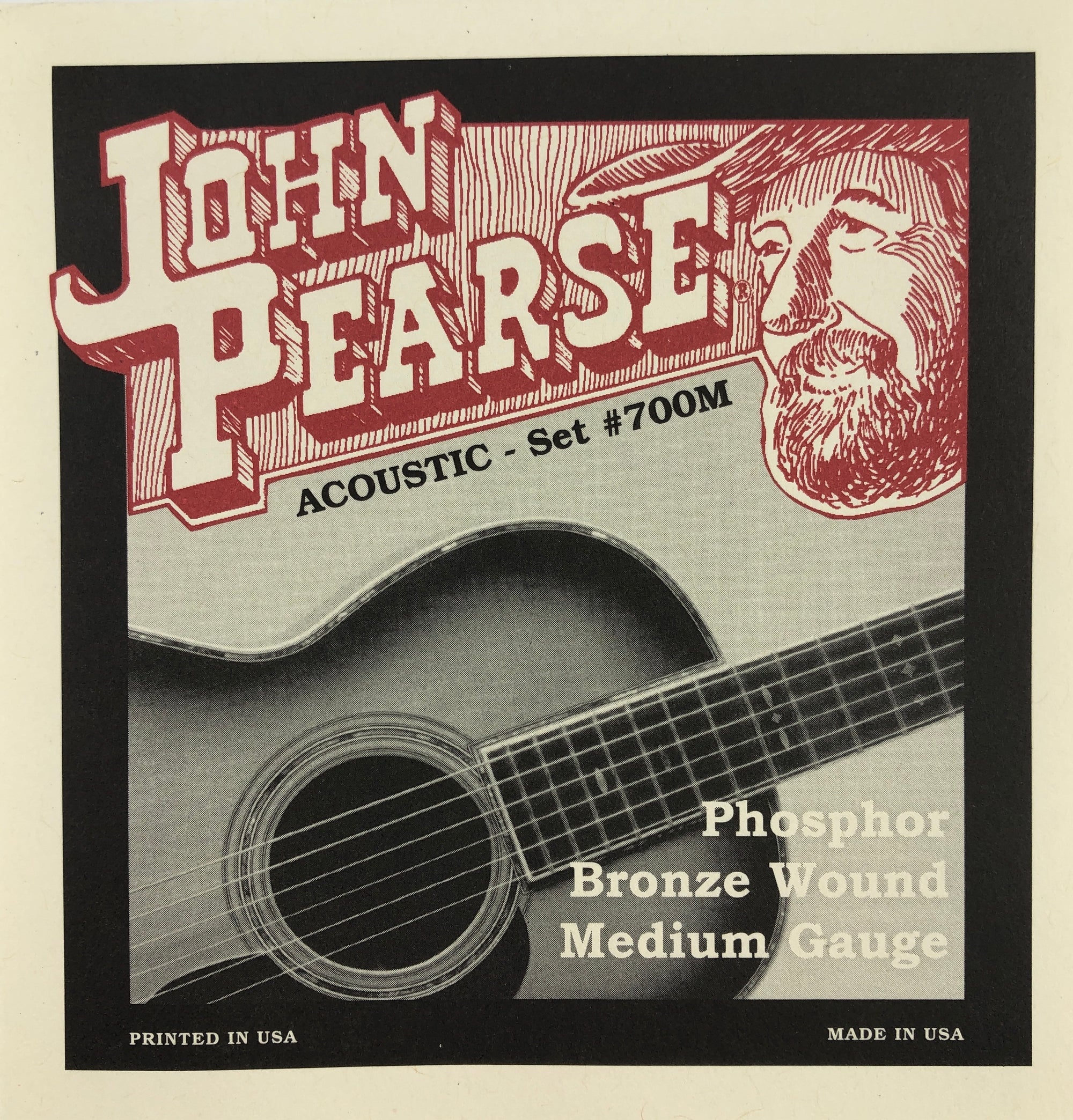 John Pearse Set#700M Medium Phosphor Bronze Guitar Strings