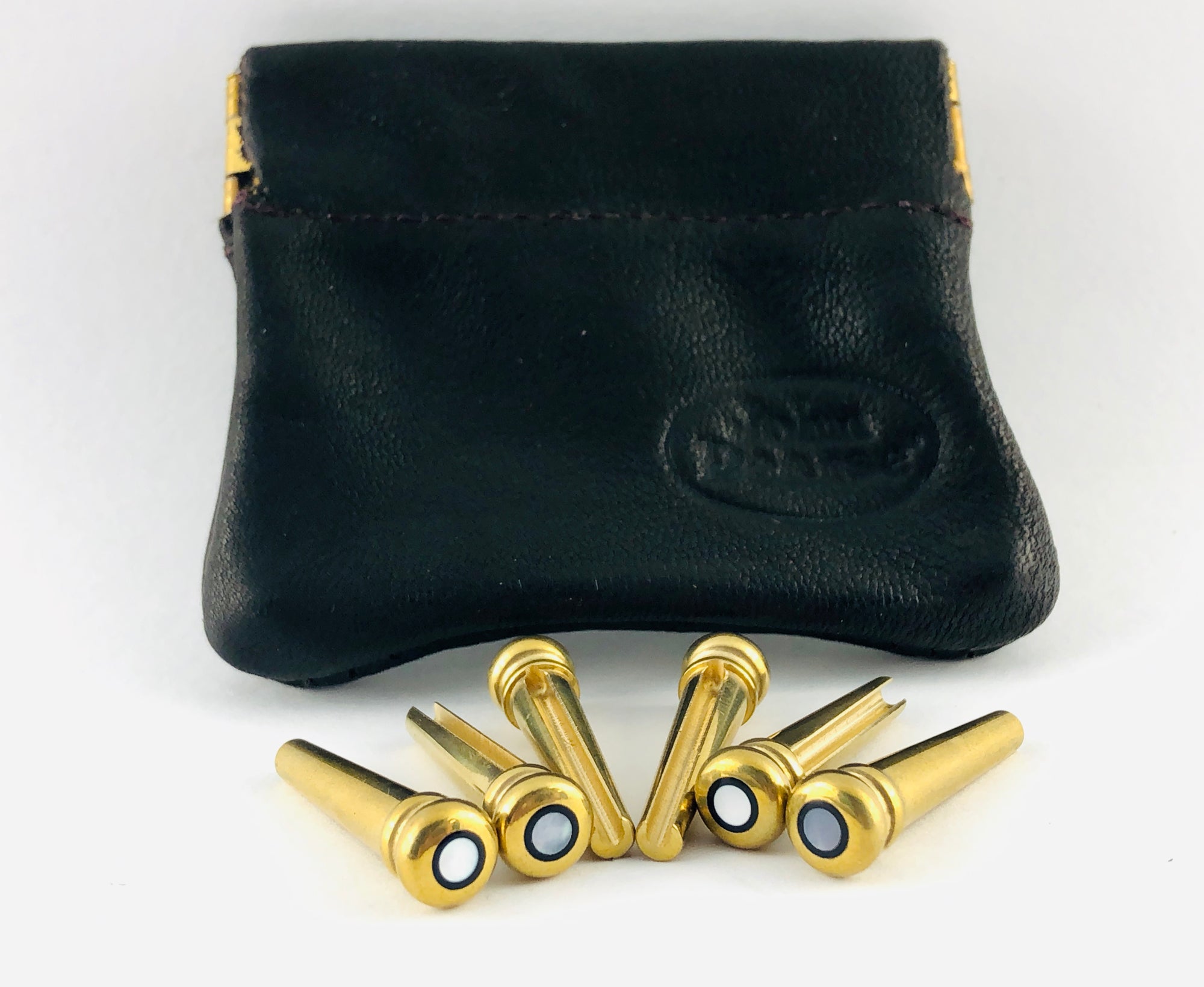 John Pearse Kingpins Slotted Brass Bridge Pins With French Eye - Set of 6