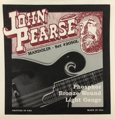 John Pearse Set#2050L Bronze Wound Light Phosphor Gauge Mandolin Strings