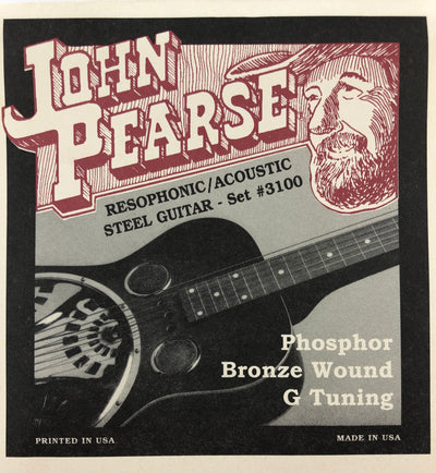John Pearse Set# 3100 Phosphor Bronze Wound Resophonic Steel Guitar Strings