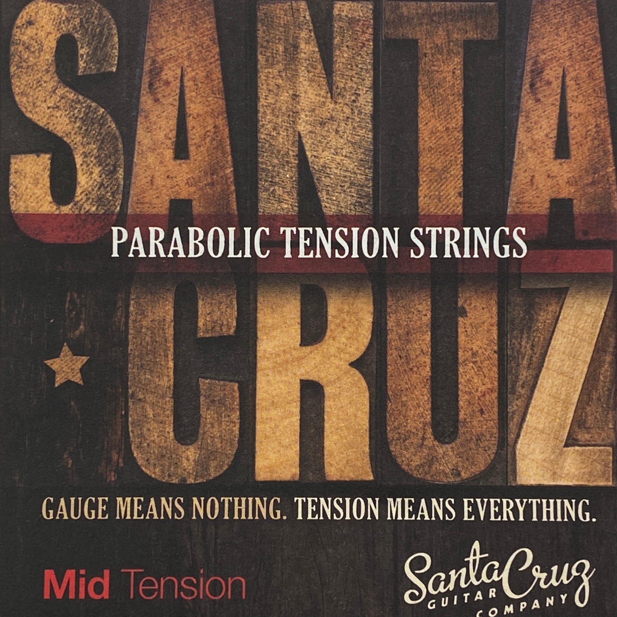 Santa Cruz Parabolic Tension Acoustic Guitar Strings Mid Tension