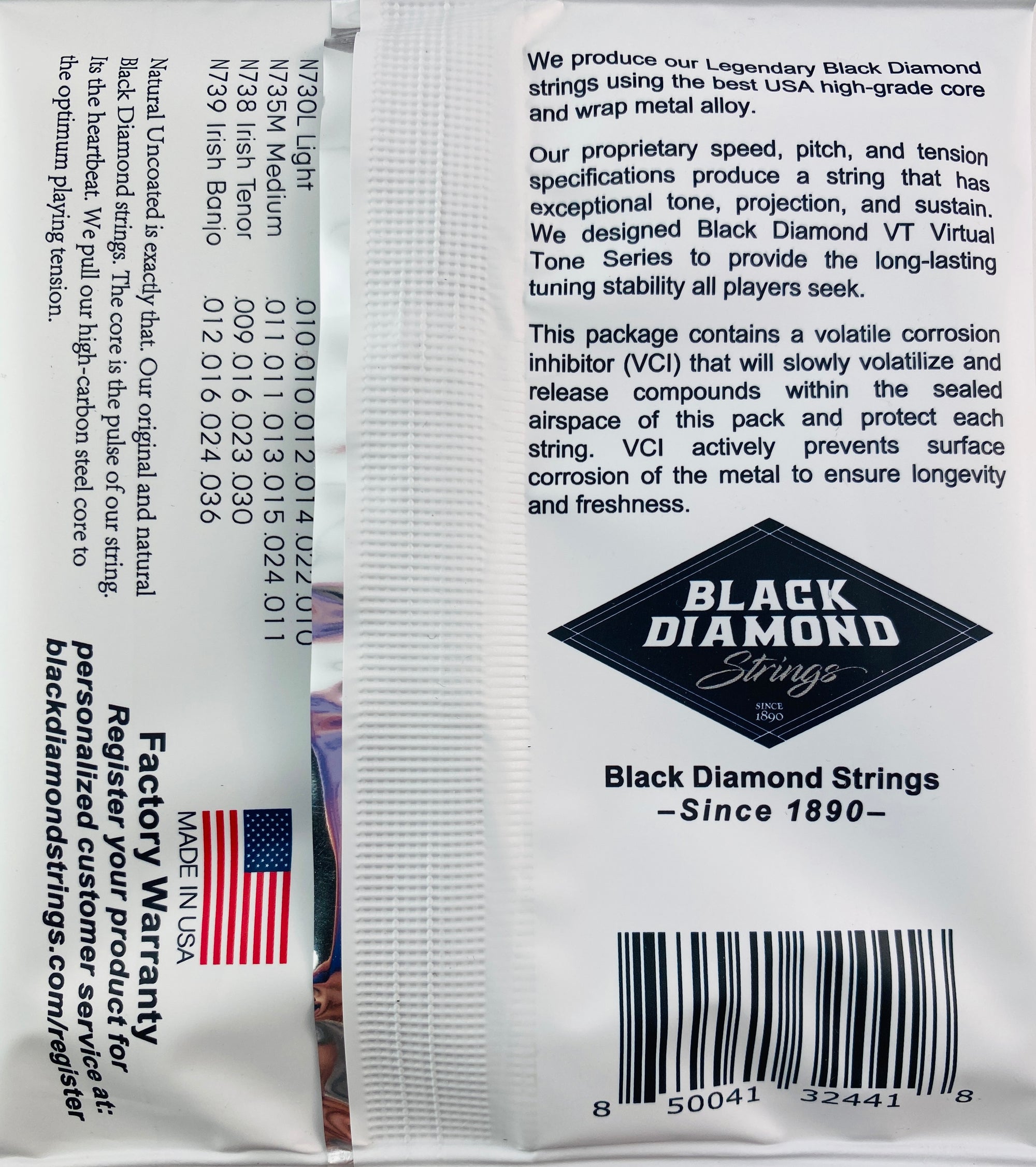 Black Diamond N730L Nickel Wound Light Gauge Banjo Strings